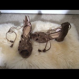 Michael Kors Suede olive green gladiator sandals